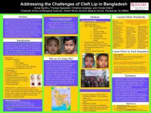 Addressing the Challenges of Cleft Lip in Bangladesh