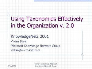 Using Taxonomies Effectively in the Organization v 2