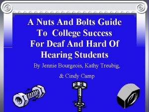 A Nuts And Bolts Guide To College Success