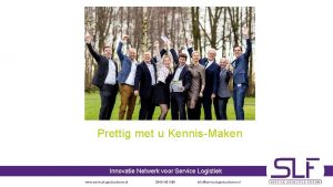 Prettig met u KennisMaken Innovatie Netwerk voor Service