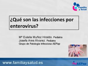 Qu son las infecciones por enterovirus M Eulalia