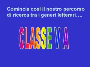 Comincia cos il nostro percorso di ricerca tra