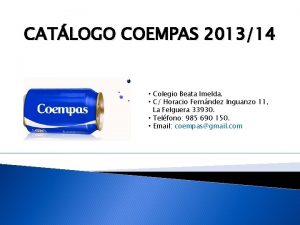 CATLOGO COEMPAS 201314 Colegio Beata Imelda C Horacio