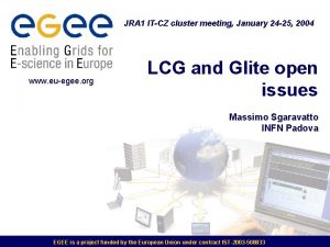 JRA 1 ITCZ cluster meeting January 24 25