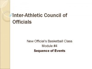 InterAthletic Council of Officials New Officials Basketball Class