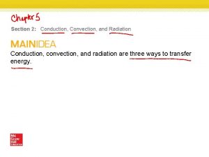 Section 2 Conduction Convection and Radiation Conduction convection