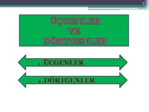 1 GENLER VE DRTGENLER 1 GENLER 2 DRTGENLER