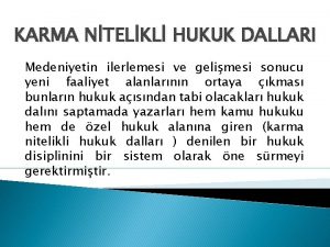Karma nitelikli hukuk dalları