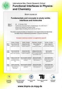 International Max Planck Research School Functional Interfaces in