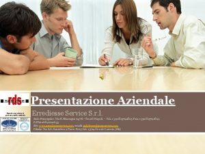 Presentazione Aziendale Azienda con sistema di gestione qualit