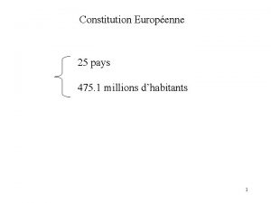 Constitution Europenne 25 pays 475 1 millions dhabitants