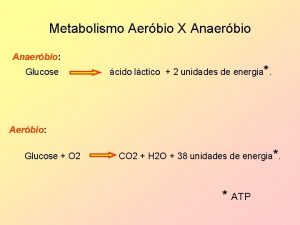 Metabolismo Aerbio X Anaerbio Glucose cido lctico 2