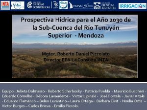 Prospectiva Hdrica para el Ao 2030 de la