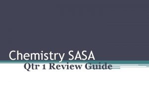 Chemistry SASA Qtr 1 Review Guide 1 Deuterium