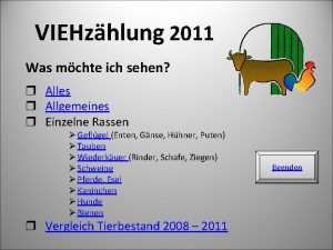 VIEHzhlung 2011 Was mchte ich sehen Alles Allgemeines