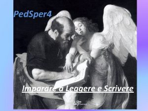 Ped Sper 4 Imparare a Leggere e Scrivere