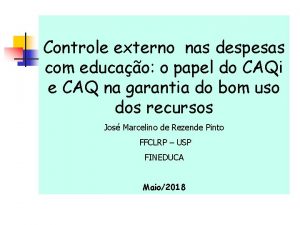 Controle externo nas despesas com educao o papel