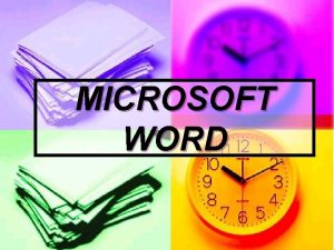 MICROSOFT WORD Program za obradu teksta n n