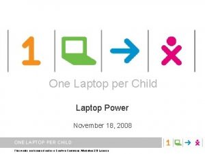 One Laptop per Child Laptop Power November 18