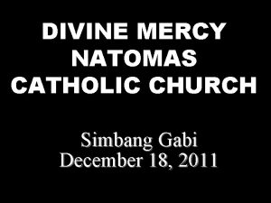 DIVINE MERCY NATOMAS CATHOLIC CHURCH Simbang Gabi December