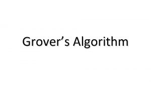 Grovers Algorithm Optimization Problems Travelling salesman problem TSP