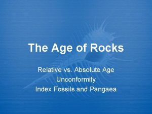 The Age of Rocks Relative vs Absolute Age