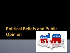 Political Beliefs and Public Opinion American Political Culture