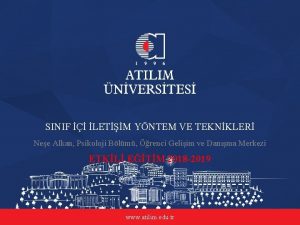 SINIF LETM YNTEM VE TEKNKLER Nee Alkan Psikoloji