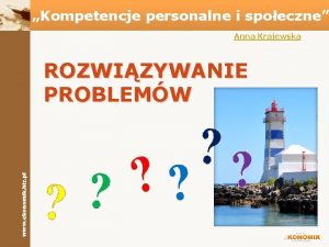 Kompetencje personalne i spoeczne Anna Krajewska www ekonomik