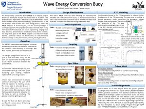 Wave Energy Conversion Buoy Todd Michaud and Nate