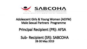 Adolescent Girls Young Women AGYW Male Sexual Partners