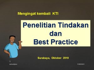 Mengingat kembali KTI Penelitian Tindakan dan Best Practice