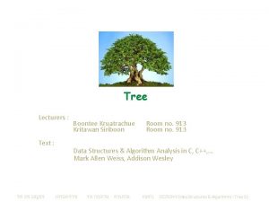 Tree Lecturers Text Boontee Kruatrachue Kritawan Siriboon Room