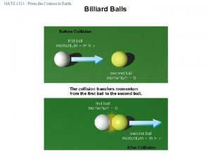 NATS 1311 From the Cosmos to Earth Billiard