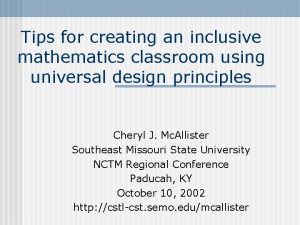 Tips for creating an inclusive mathematics classroom using