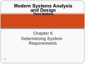 Modern Systems Analysis and Design Third Edition Chapter