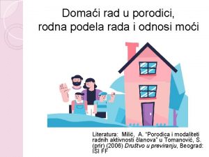 Domai rad u porodici rodna podela rada i