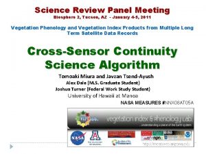 Science Review Panel Meeting Biosphere 2 Tucson AZ