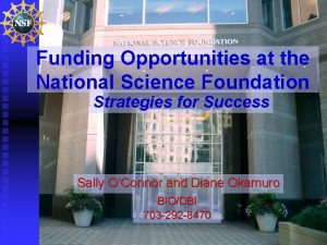 Funding Opportunities at the National Science Foundation Strategies