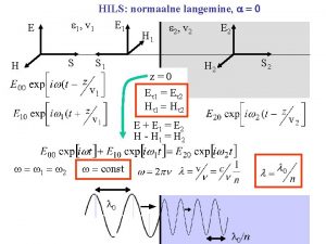 E H HILS normaalne langemine a 0 e