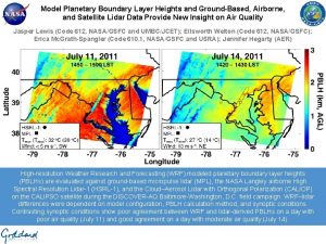 Model Planetary Boundary Layer Heights and GroundBased Airborne