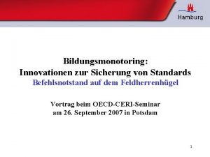 Bildungsmonotoring Innovationen zur Sicherung von Standards Befehlsnotstand auf