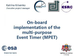 Katrina Krivenko Executive project manager Onboard implementation of