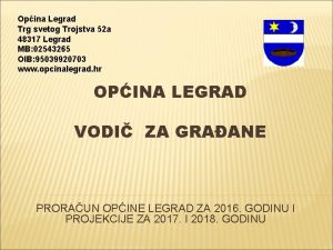 Opina Legrad Trg svetog Trojstva 52 a 48317