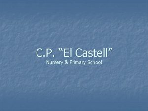 C P El Castell Nursery Primary School ALBALAT