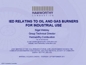 IED RELATING TO OIL AND GAS BURNERS FOR