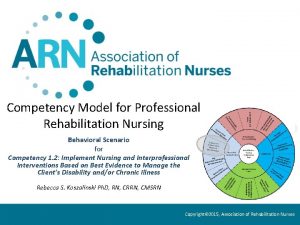 Competency Model for Professional Rehabilitation Nursing Behavioral Scenario