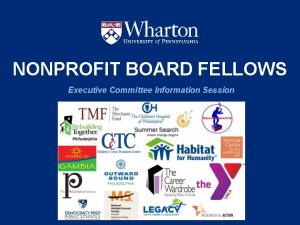 NONPROFIT BOARD FELLOWS Executive Committee Information Session KNOWLEDGE