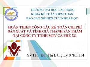 TRNG I HC LC HNG KHOA K TON