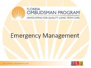 Emergency Management 1 Hurricane Irma September 10 2107